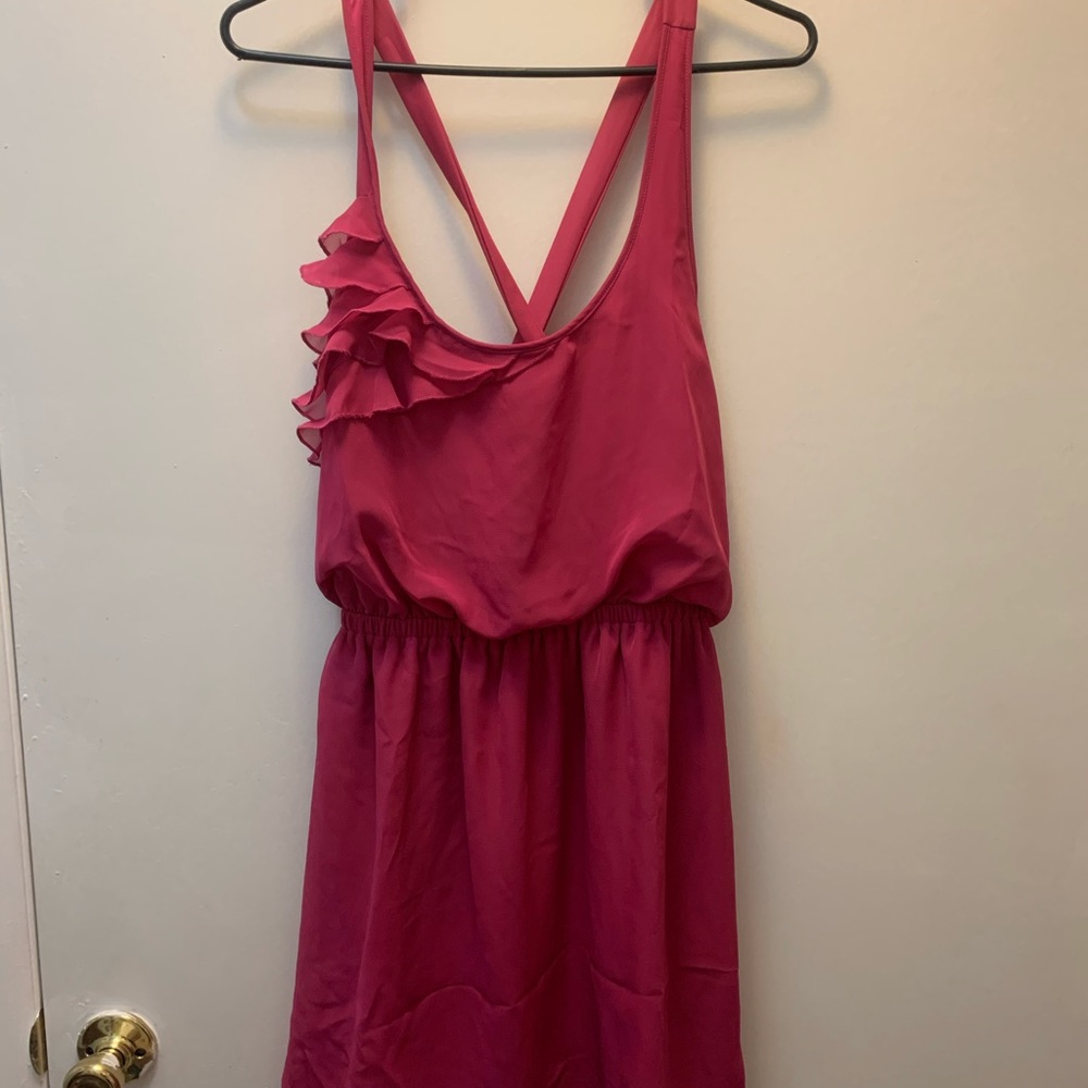 Pink Cross Back Dress